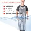 110x65cm Transparente PVC-Schürze Ölbeständige Küchenschürzen für Hausarbeit Restaurant Kochen Küchenzubehör Säure- und Laugebeständ