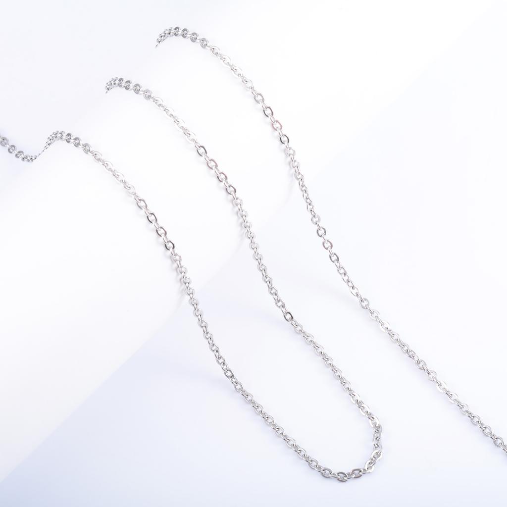 Classic Stainless Steel Link Cable O Chain Necklace for Women Men Choker on the Neck Collarbone Jewelry Accessories DIY Gift
