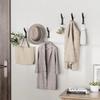 4/5/6/10 Pcs Wall Mounted Coat Hook Carbon Steel Towel  Hanging Hook Wall Hook  Home Organization
