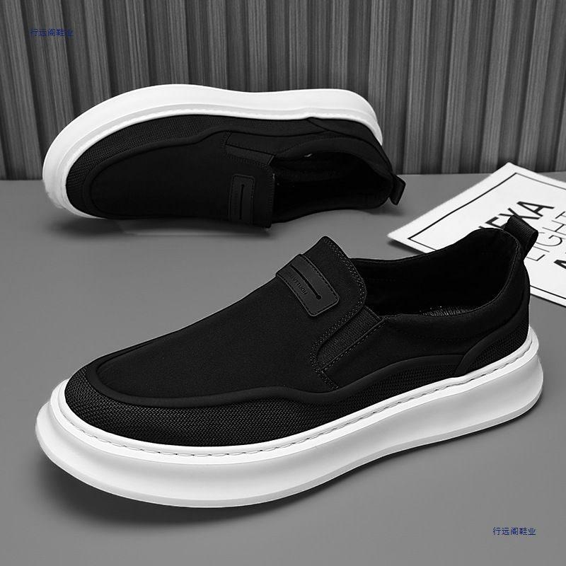 Spring and  Men's Canvas Casual Shoes Versatile Breathable One-pedal Men's Shoes Thin Walking Soft Sole