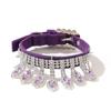 Fashionable Comfortable Faux Leather Pet Dog Collar with Pendant for Teddy
