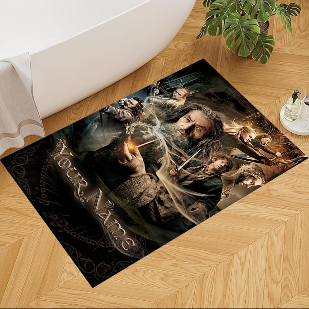 Lord Rings Customized Name Floor Mat Perfect for Dormitory Outdoor Dining Room Decorate Room Antislip Carpet Anime Office Decor