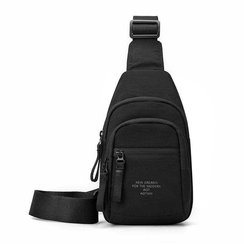 Borsa a petto resistente in tessuto Oxford con tasche multiple – Borsa a tracolla leggera unisex per viaggi, attività all'aperto e uso quotidiano
