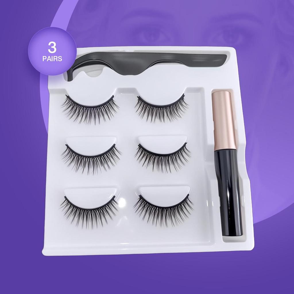 New Invisible Magnetic Eyeliner Liquid False Eyelashes - Celebrity Recommended, No Sagging, Easy To Wear