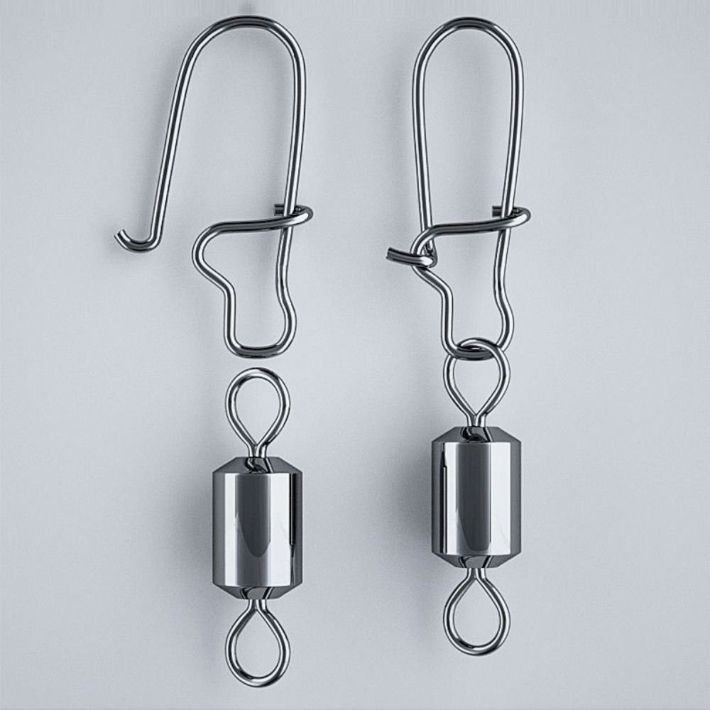 50pcs/100pcs Tackle Buckle Swivel Snap Connector Fishing Connector Pin Bait Terminal Fishing Tackle