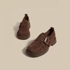 Small leather shoes women's platform shoes spring and summer new one-pedal lazy retro single shoes