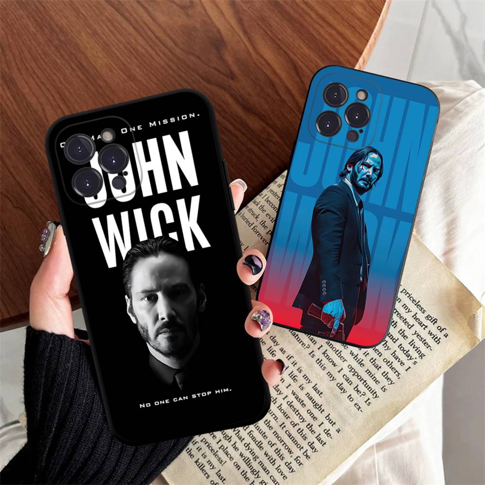 1pc Classic J-john Movie W-wick Phone Case For Iphone 17 Air 16 15 14 13 12 11 Pro Max 16 15 14 Plus TPU Soft Case