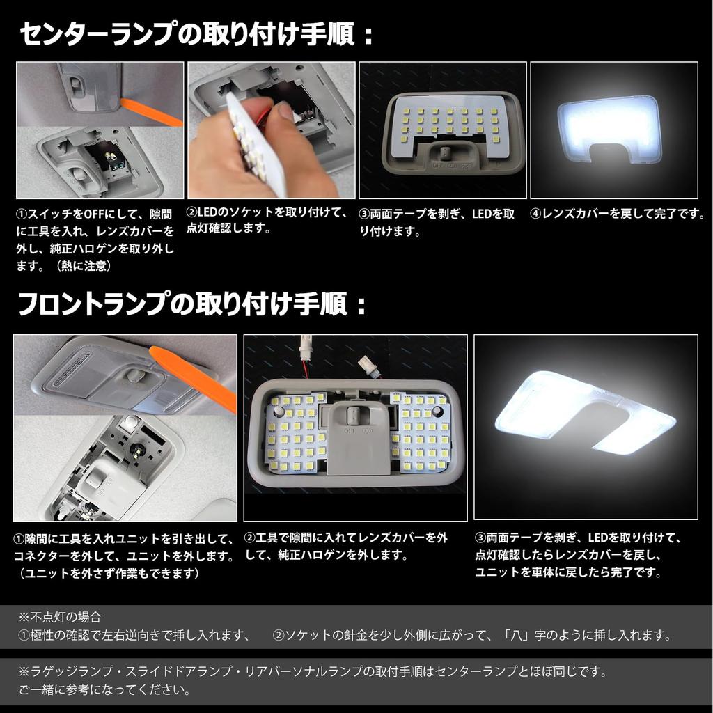OPPLIGHT Roomy LED Room Lamp, White, Toyota Roomy Tank, Daihatsu Thor, Subaru Justy, Indoor