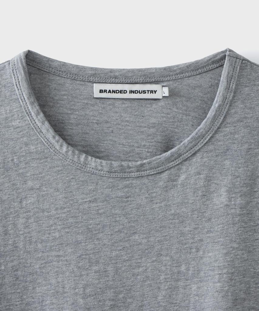 Beulaendideu Soft Slub Crop T-Shirt [Melange Gray]
