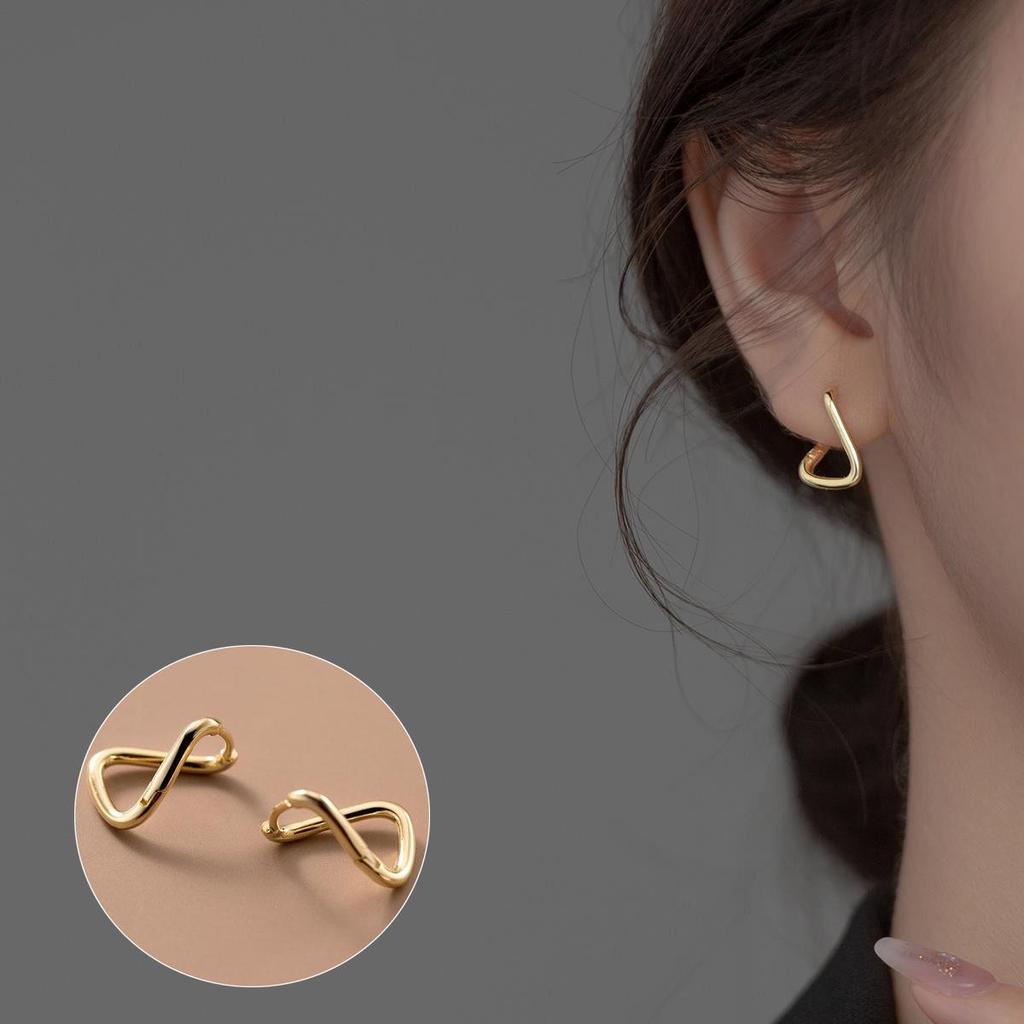 S925 Silver Snake-Shaped Hoop Earrings with Micro-Paved Zirconia - Retro Fashion for Women
