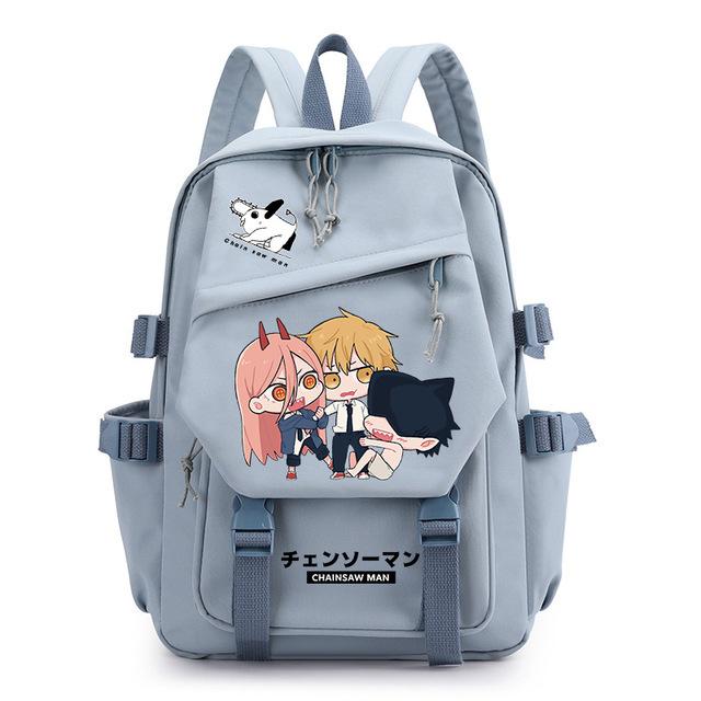 Chainsaw Man Anime Men'S And Women'S Backpack Cosplay Student School Bag Computer Travel Leisure