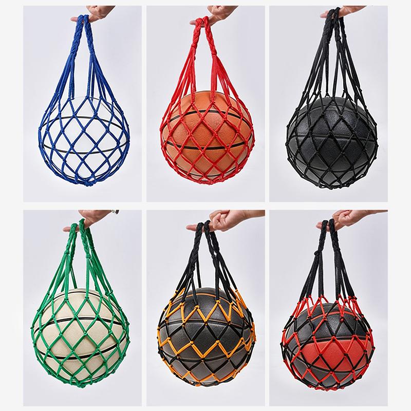 Football Net Bag Nylon Bold Storage Single Ball Carry Portable Equipment Outdoor Sports Soccer Basketball Volleyball