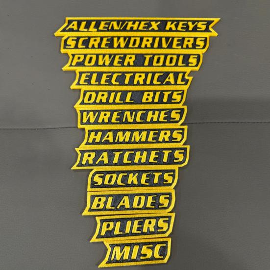 1/10/12Pcs Magnetic Toolbox Label Easy To Read Reusable 3D Magnetic Tool Chest Organizer Tag Mini Toolboxes Drawers Marker Organization Label