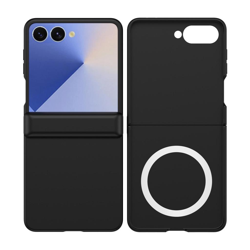 Coque de protection transparente Samsung Z Flip7 avec film de protection en verre trempé couvrant intégralement