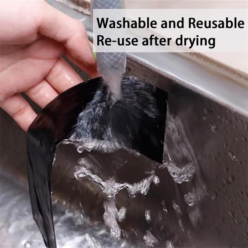Black 3D Nano Carbon Fiber Car Door Sill Protector - 3m, Waterproof & Anti-Scratch