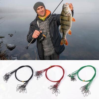 10 Stück Anti-Biss Stahl Vorfachschnur Drahtvorfach Leicht Tragbar Einfach zu Installieren Bleikern Leine Angelzubehör