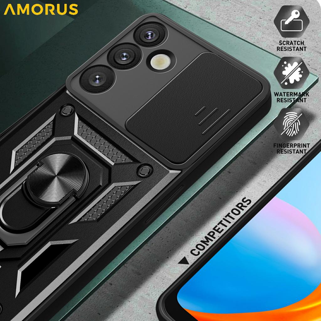 Für Samsung Galaxy S26+ Hülle mit Schiebe-Kameradeckel PC + TPU Ständer Handyhülle