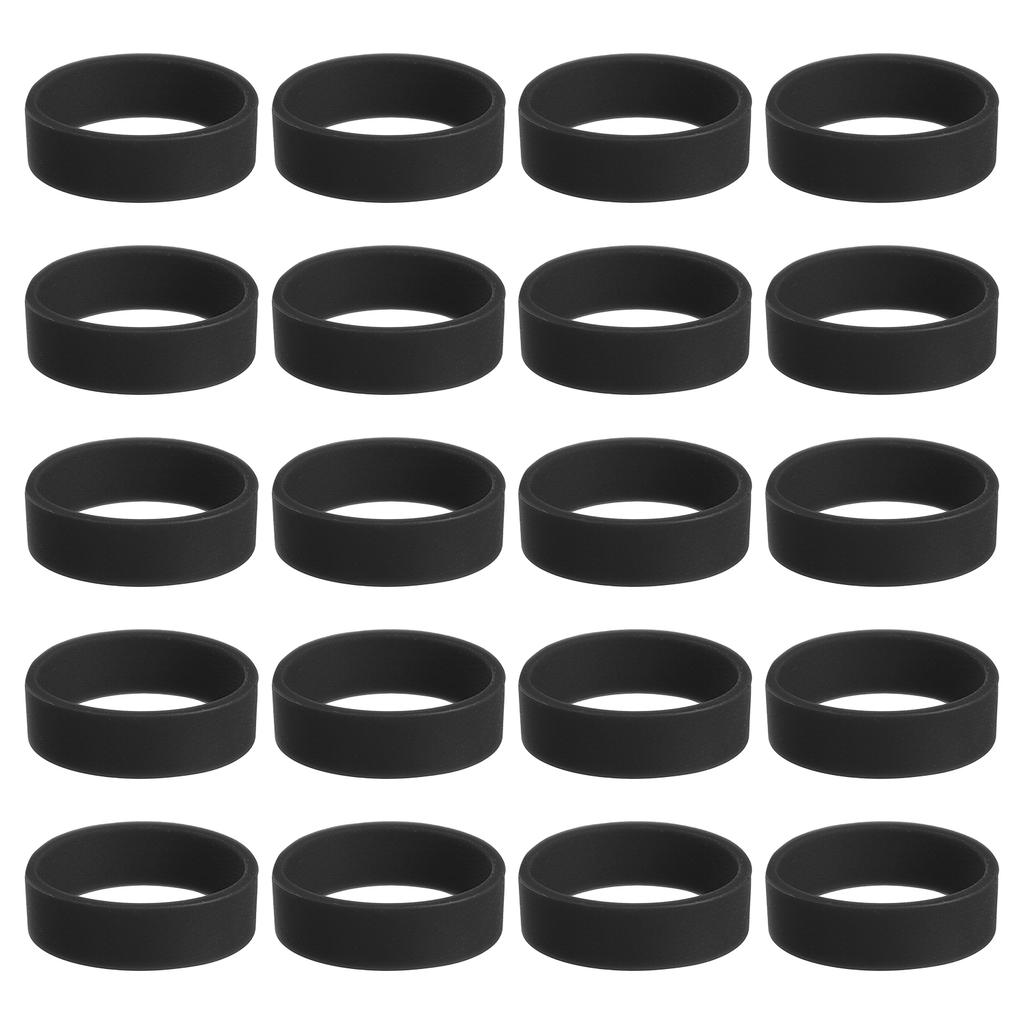 10/30/50 Stück 20mm Silikon-Gummibänder Elastische Bänder Rutschfest 1,22" Flache Elastische Gummi-Wickelbänder für Bücher Kunst Kordel-Wickler