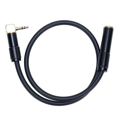 6.35mm Female To 3.5mm Male Sound Cable Stereo Hifi Mic Sound Extension Cable 0.5M Black