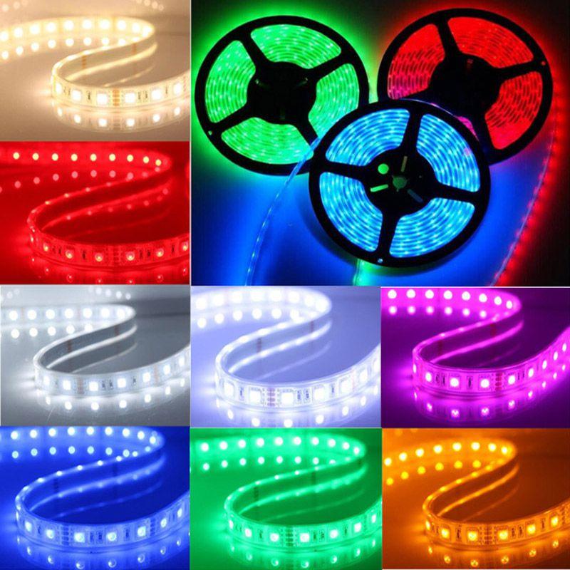 Vielseitiges 300-LED-RGB-Streifenlicht-Kit mit einstellbaren Modi und Fernbedienung 16 Fuß