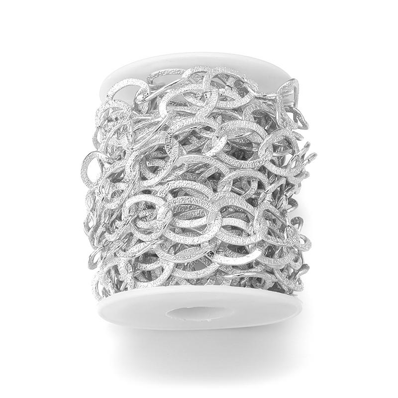 5 Yards/Roll Aluminum Embossed Chains O-Shaped Chain for Jewelry Findings DIY Bracelet Necklace Bag Clothing Accessories Supply