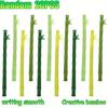20 Pcs Green Fresh Bamboo Shape Gel Pens Office Signature Pen Creative Funny Plastic Good Quality Stationery 0.5mm Black Ink Back To School