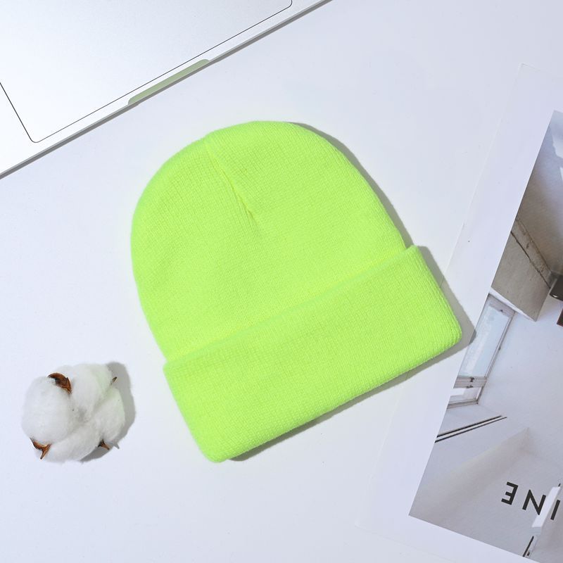 В наличии 0-3 года детские вязаные шапки новорожденные вязаные шапки милые шерстяные шапки осень-зима детские шерстяные шапки one size неоновый жёлтый