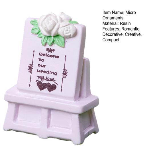 Micro Landscape Ornaments Mini Wedding Scene Decorations with Arches Bouquets Cakes Ring Boxes Resin DIY Garden Accessories Romantic Gift Ideas