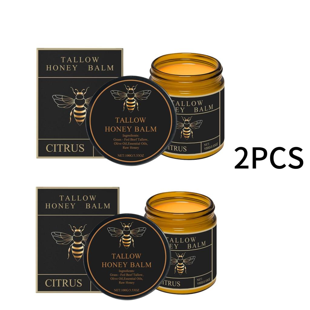 AMZ Crema Idratante al Grasso di Miele per il Viso Cura Quotidiana Delicata della Pelle Idratazione e Nutrizione per Pelli Secche Con Profumo di Agrumi 100g