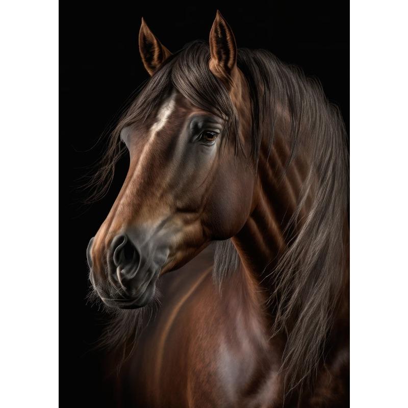 Handsome Horse Wild Animal Poster Horses Portrait Photography Canvas Painting Modern Wall Art for Living Room Home Decor Mural