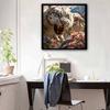 New Arrival 5D DIY Full Circle Diamond Painting "Tiger Roar" Embroidery Cross Stitch Home Decor Gift