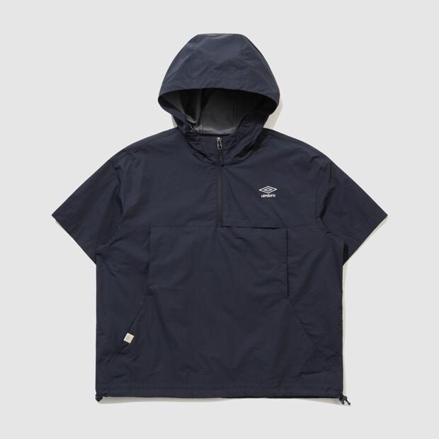 Umbro Highway Ventilation Hooded Short Sleeve Anorak Navy Ur223Cwt41 (A Type)