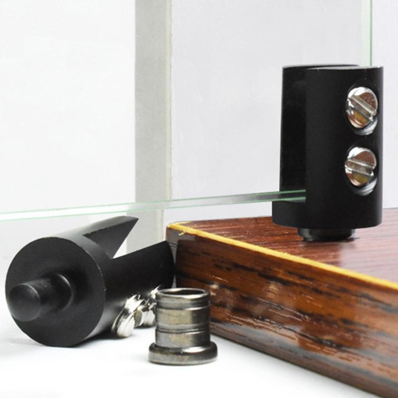 2pcs Cylindrical Designs Glass Hinges Accessory for Home and Commercial Use Smooth Operations and Sturdy Materials