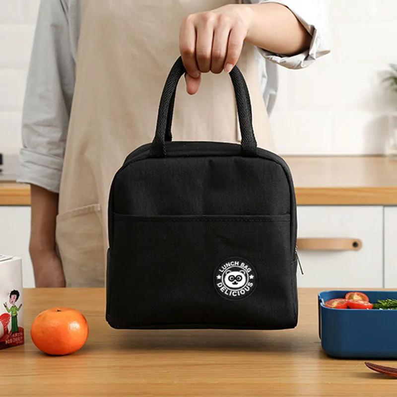 

Модная и прочная термосумка для ланча, портативная сумка-тоут для ланча, водонепроницаемая и легкая сумка из ткани Оксфорд