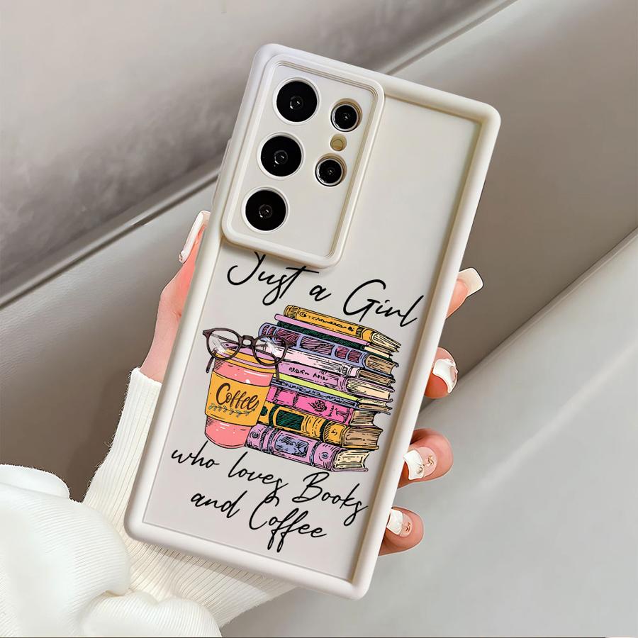 

With A Book Pattern Designed Phone Cover Case for Samsung Galaxy S23 FE S24 Plus S25 Ultra S22 S25 Edge S21 S24Ultra S20FE Galaxy S22 5G