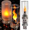 Retro Nachtlicht LED Mattes Klares Glas Kerzenlicht USB Simulierte Flamme Warmes Glühbirnenlicht für Haus Zimmer Festival Dekoration