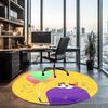 StoryBots Printed Round Rug Carpet Chair Rug Area Rug Entryway Doormats,for Office Chair Living Room Bedroom Kitchen Room.