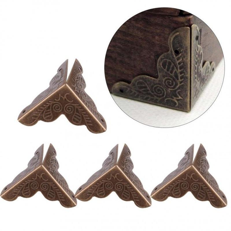 Classical Corner Bronze 25Mm,100*Corner,100Pcs Stair Dust Corners Decorative Stair Dust Corners Wooden Steps Antique Dust Corners Stairs Corners Stai