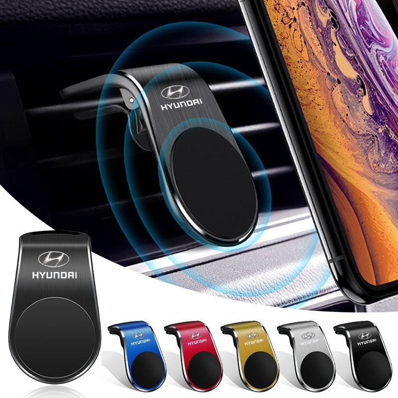 Car Magnetic L-shaped Car Dedicated GPS Phone Holder Emblem For Hyundai Mistra Lafesta Elantra Accent IX35 I20 I30 Azera Sonata