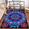 Colorful Mandala Pattern Carpet with Blue and Pink Floral Design Suitable for Use As an Anti-slip for Living Room Bedroom Sofas