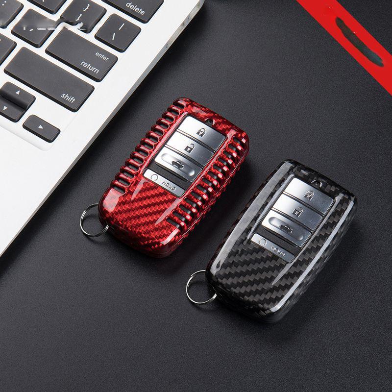 Interior Mouldings Real Carbon Fiber Car Key Case Key Cover For Acura LDX MDX RDX NSX RTLX TLX-L TLX RLX Car Styling