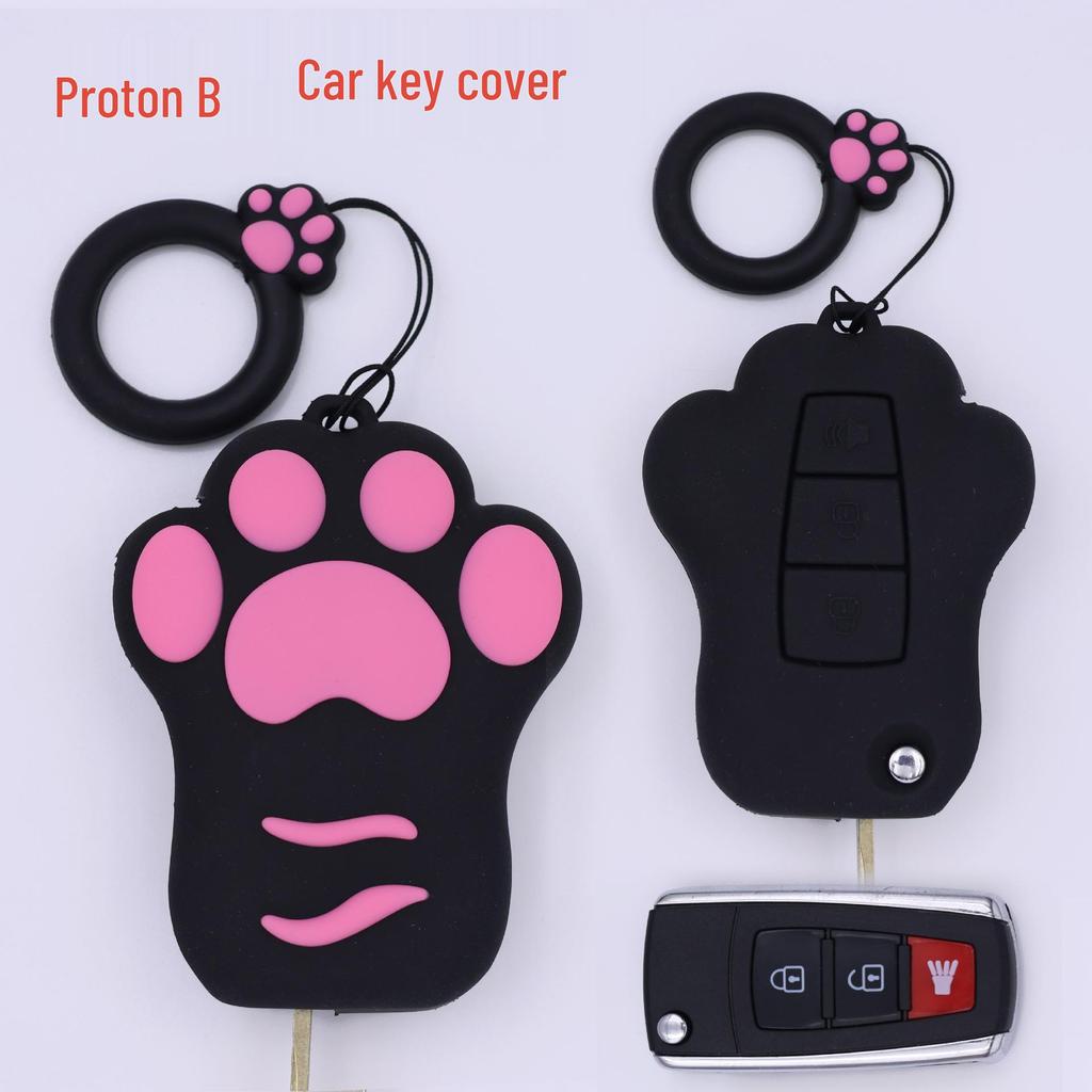 Cat Paw Cartoon Key Cover for Yamaha & Honda Motorcycles