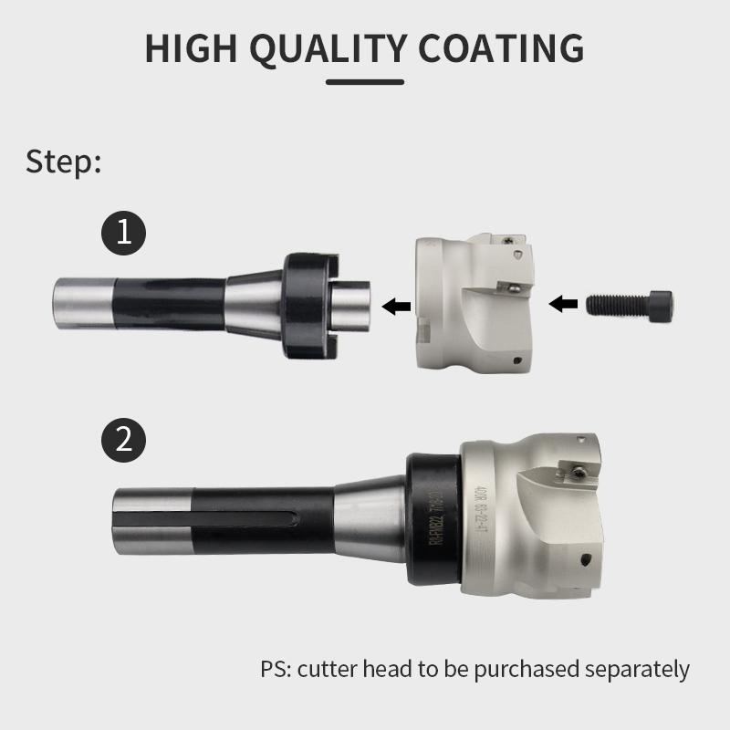 High precision CNC tool shank r8-FMB22 plane milling tool shank milling machine R8 tool shank metric / British 7 / 16