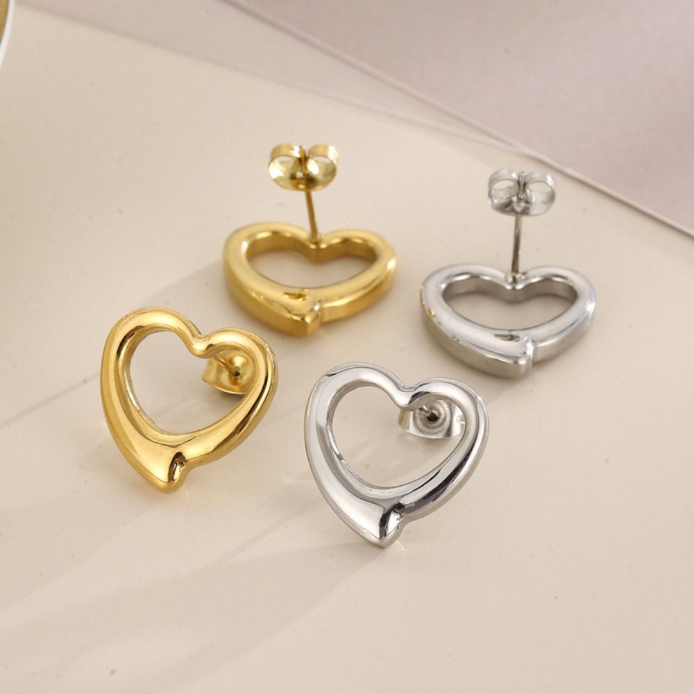 Stainless Steel Heart Bracelet Polished Metal Chain Bangle Bracelet Bangle  Anniversary Gift