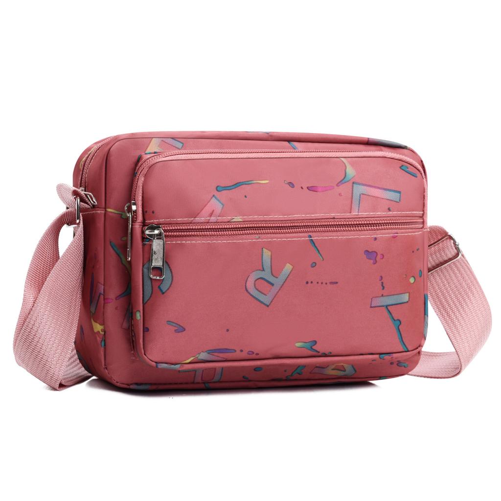 Módní dámská lehká messenger taška ležérní vícevrstvá úložná taška přes rameno velkokapacitní taška