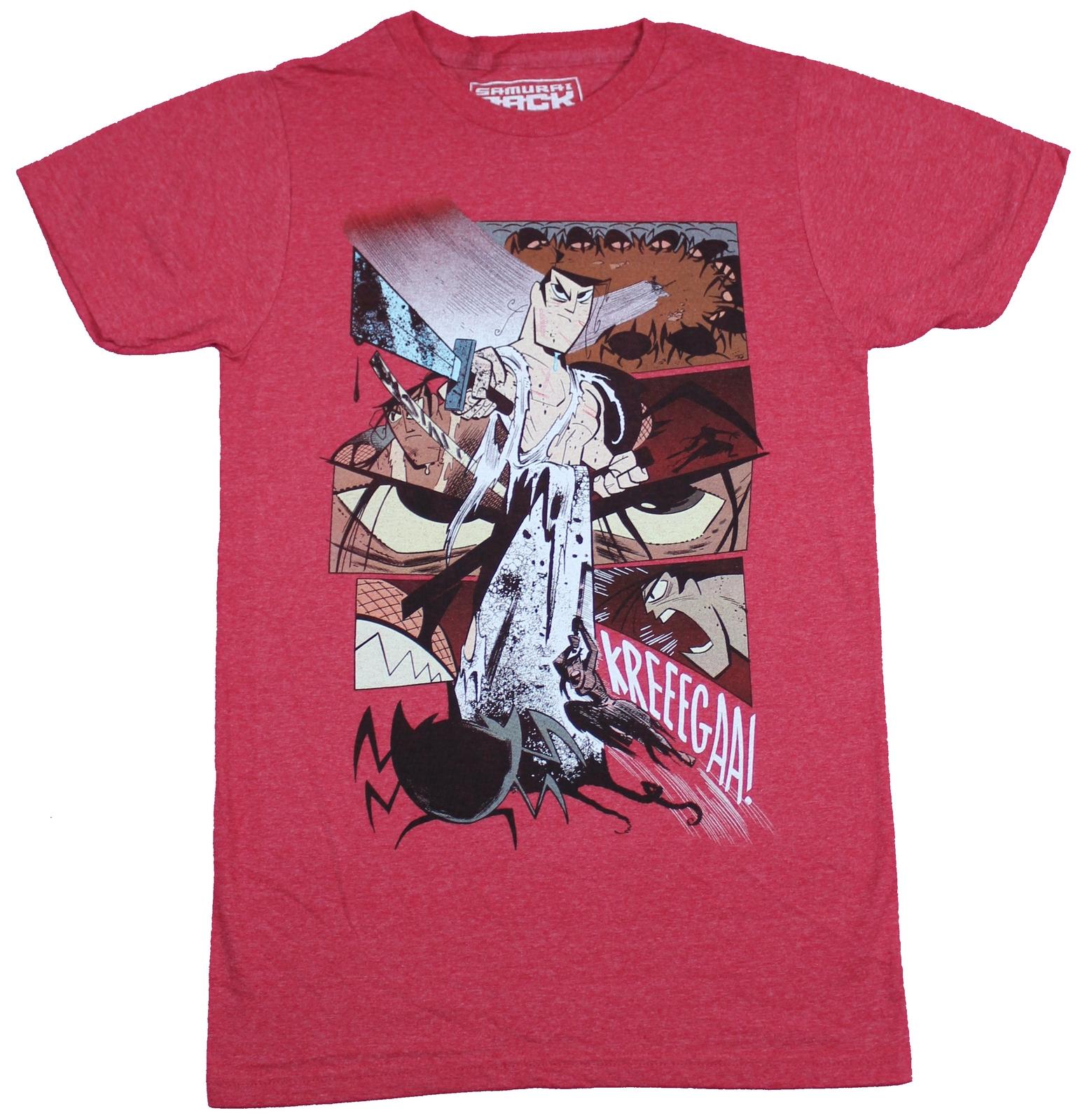 Samurai Jack Adult New T-Shirt - Comic Frames Beetle Kreegaa! S