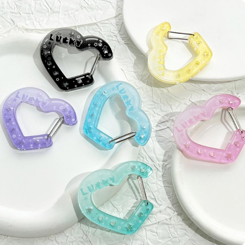 Akrylowy Brelok Kreskówkowy Uchwyt Ins Style Dom Uroczy Kształt Serca Dekoracja Na Zawieszkę Do Torby Haczyk DIY Wieszak Na Klucze