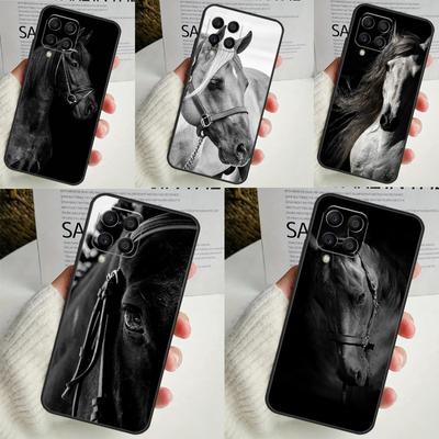 Husă Black White Horse pentru Samsung Galaxy M12 M32 M52 M14 M34 M54 M21 M51 M31 M30s M20 M15 M55 M13 M33 M53