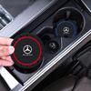 CQS1 For MERCEDES BENZ W211 W204 W210 W203 CLA GLACar Water Cup Pad Car Coaster Anti-Slip Drink Holder Mat Drink Holder Accessories