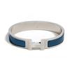 Clic H Bangles Men's Silver/Blue H703203FB3FT5